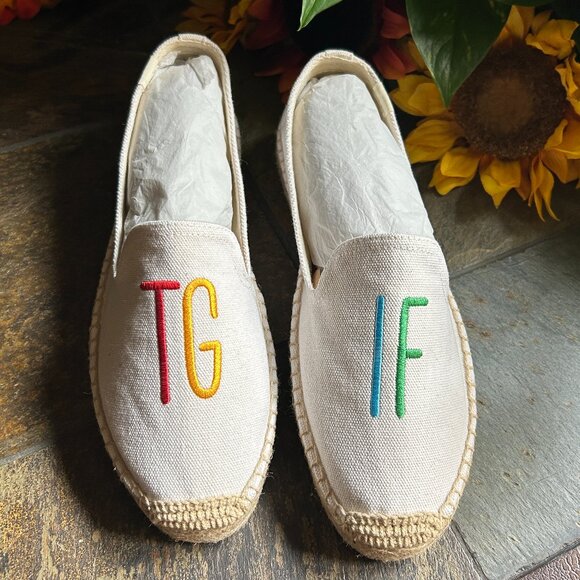Soludos “TGIF” Canvas and Jute Espadrille Slip-Ons - Picture 4 of 13